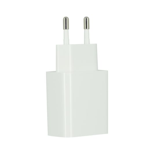 NETSTROOMLADER 2,4A + WITTE LIGHTNING-KABEL 1M HIGH ONE