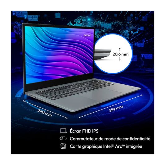 PC Portable MEDION AKOYA E15443 - 15.6