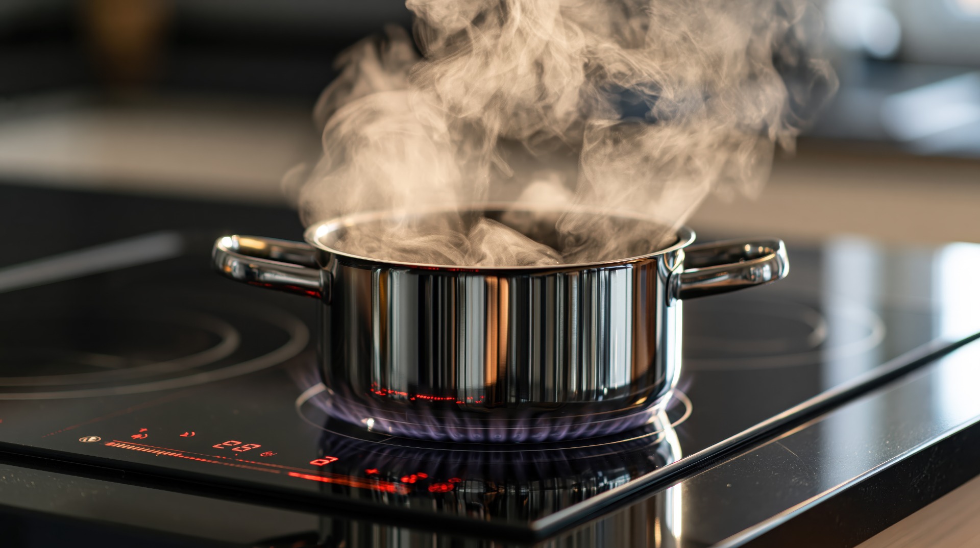 Cuisinière installée et raccordée en toute sécurité dans une cuisine