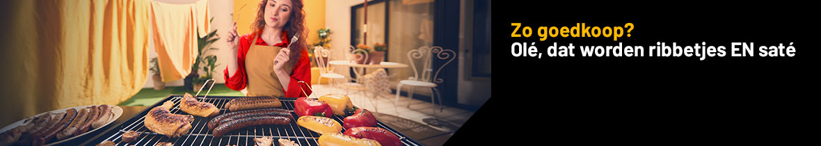Zo goedkoop? Olé, dat worden ribbetjes EN saté