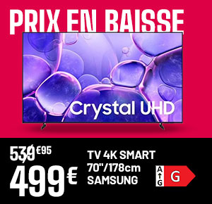 Prix en baissen -  TV 4K Smart 70 pouces - 499€