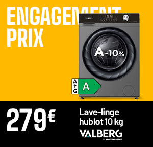 Engagement prix - Lave-Linge hublot - 279€