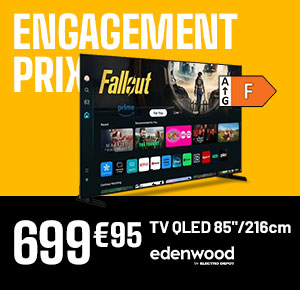Engagement prix - TV QLED 85pouces - 216cm - 699€95
