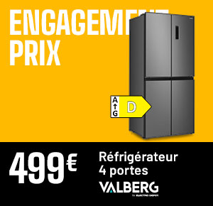 Engagement prix - Réfrigérateur 4 portes - 499€