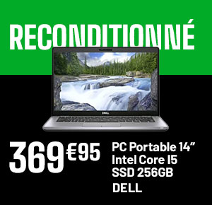 Reconditionné - PC Portable DELL 14 pouces IntelCore I5 SSD 256Go - 379€95