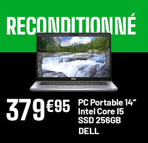 Reconditionné - PC Portable DELL 14 pouces IntelCore I5 SSD 256Go - 379€95