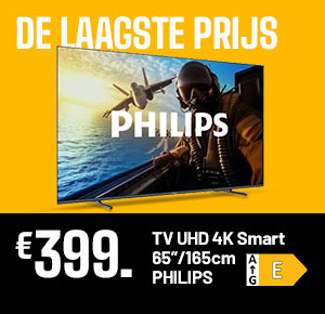 De laagste prijs - Smart TV Philips 65 inch- 399€