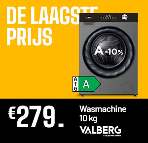 De laagste prijs - Wasmachine 10kg - 279€