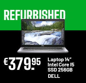 Refurbished - Laptop DELL 14 inch IntelCore I5 SSD 256Gb - 379€95