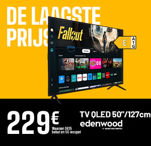De Laagste prijs - TV QLED 20 inch / 127cm - EDENWOOD - 229€