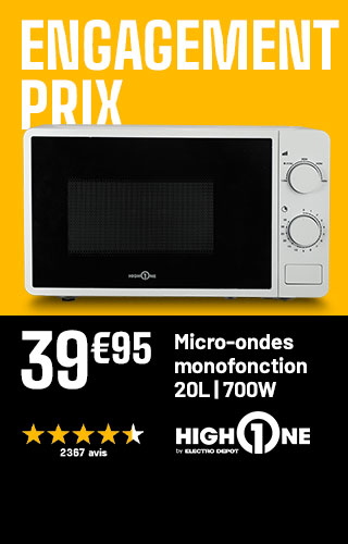 Engagement prix - Micro-ondes monofonction 20L / 700W - 39€95