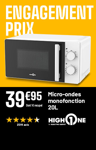 Engagement prix - Micro-ondes monofonctions 20L - 39€95