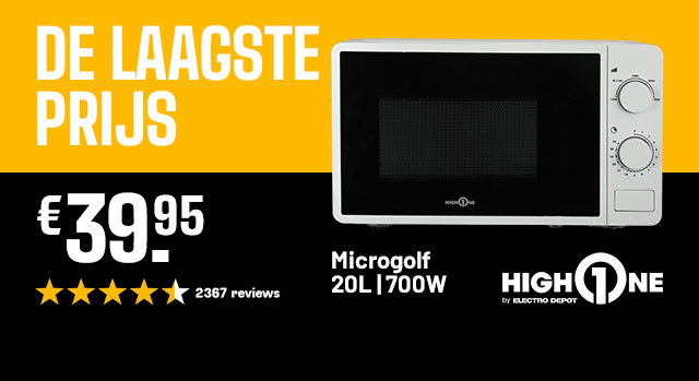 De laagste prijs - Microgolf 20L / 700W - 39€95
